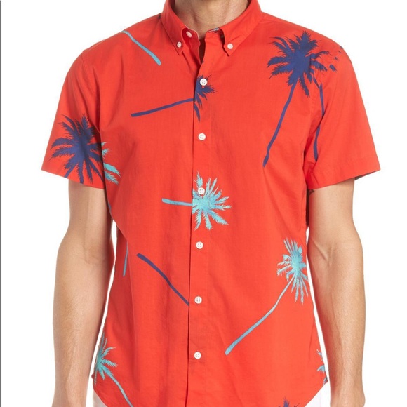 Bonobos Riviera Slim Fit Palm Print Shirt - Picture 3 of 12
